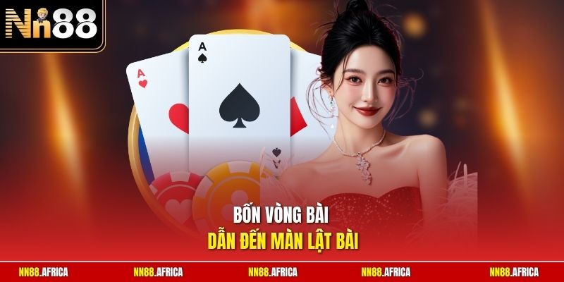 Bốn vòng bài dẫn đến màn lật bài