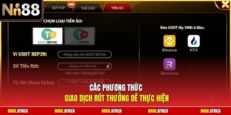 Các phương thức giao dịch rút thưởng dễ thực hiện