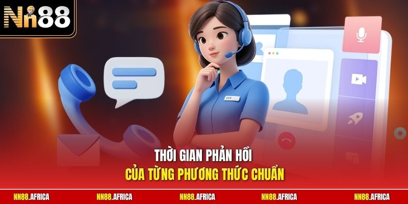 Thời gian phản hồi của từng phương thức chuẩn